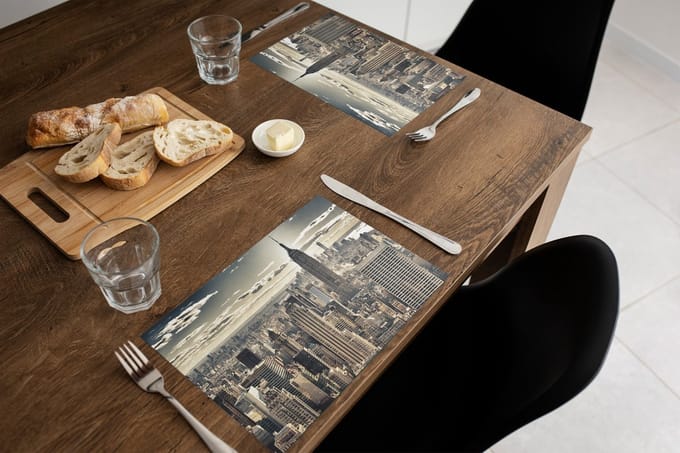 Placemat vinyl | Urban New York 40x45 | 4 stuks