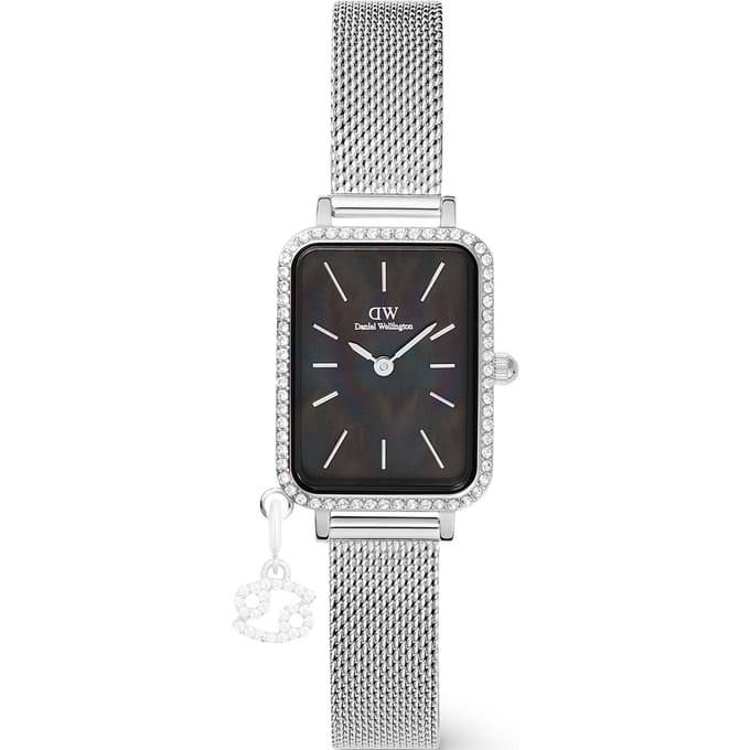 Daniel Wellington DW Watch Quadro Crystal Zodiac Sterling 20x26mm Silver