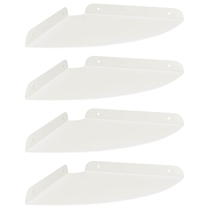 vidaXL - Hoek - Plank - 4 - st - Wit - 24 - x - 24 - x - 2 - cm