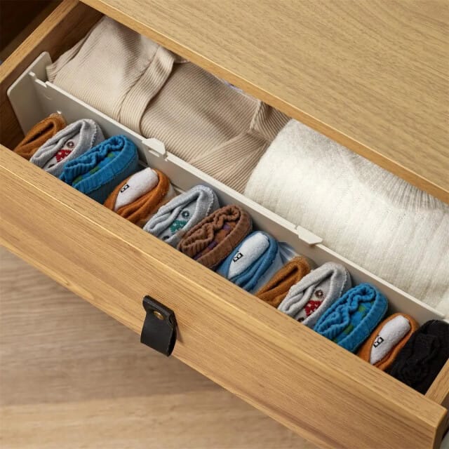 Uitschuifbare Lade Organizer - 2 stuks - Ladeverdeler - Ladekast Organizer - Organizer Keuken - Georganiseerde Kledingkast - Wit