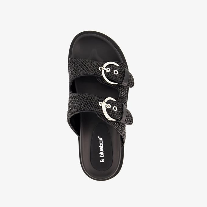 Blue Box dames slippers zwart - Maat 38
