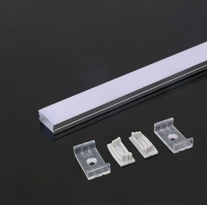 V-TAC VT-8108 LED-stripverlichting - Diffusormontageset - IP20 - Zilver - 2M