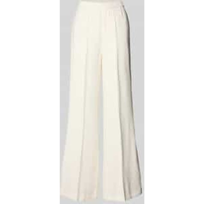 Wide leg stoffen broek met vaste persplooien