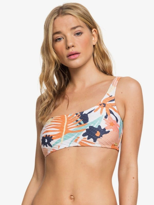 Roxy Swim The Sea Asymmetric Top Peach Blush Bright Skies S S