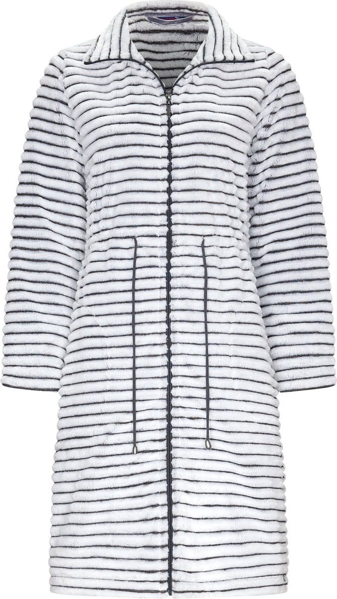 Fleece kamerjas met strepen Rosanna - Grijs - Maat - S