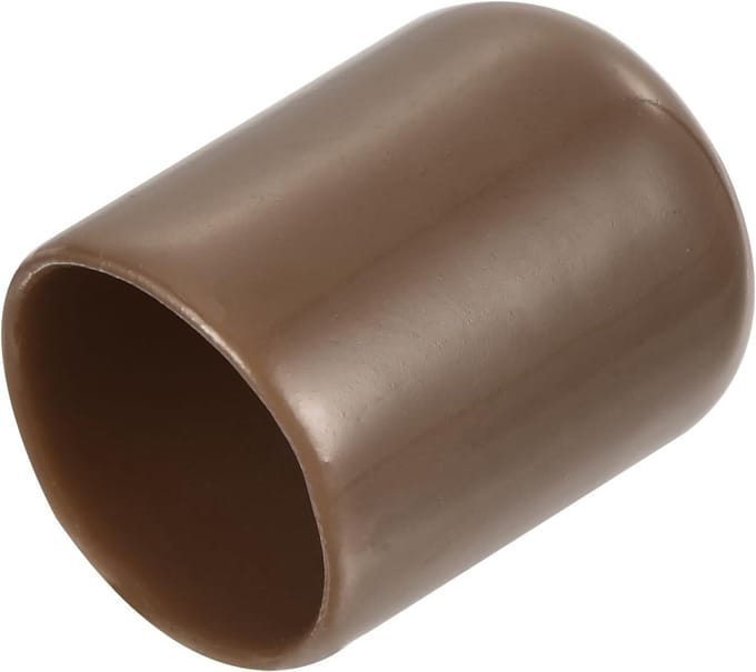 Rubberen Eindkappen - Beschermdoppen PVC - Meubels Beschermen - Elastisch Rubber - 15 mm - Bruin