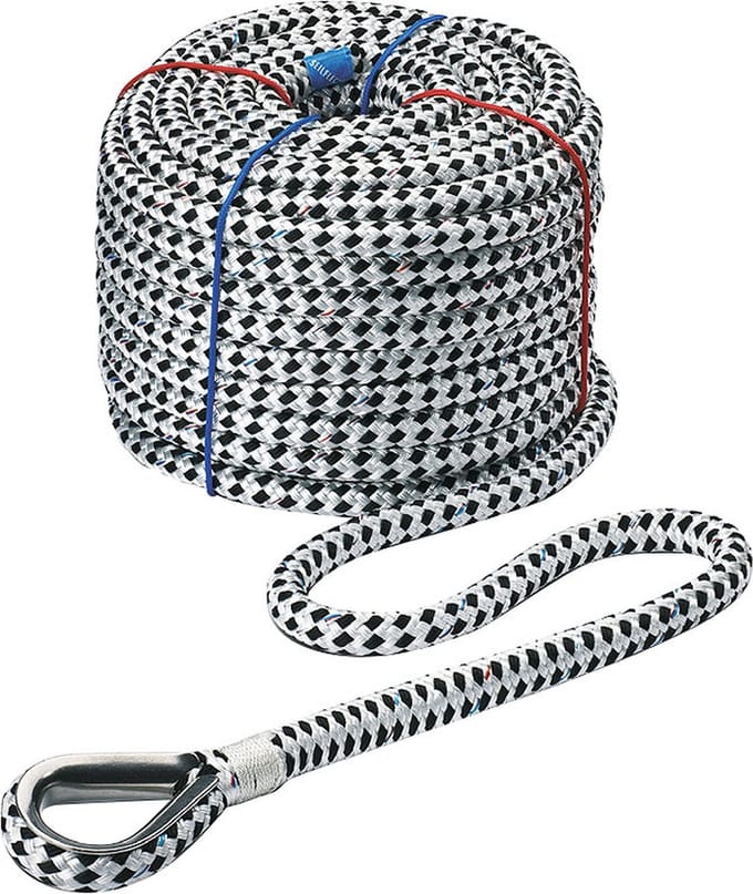 Seilflechter - Taifun® Polyester Ankerlijn - RVS Kous - Maat: 12mm - 30 meter