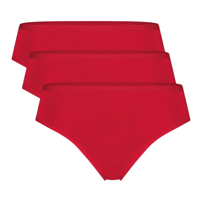 Comfortabel & Zijdezacht Bamboo Basics Strings Lola (3-pack) - Rood - M
