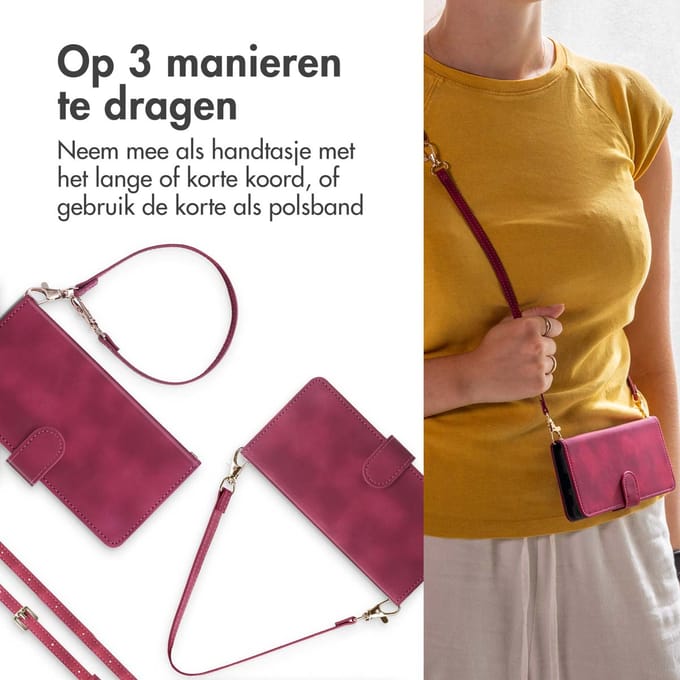 imoshion Hoesje - Geschikt voor Google Pixel 8a - Bookcase met koord - Rood