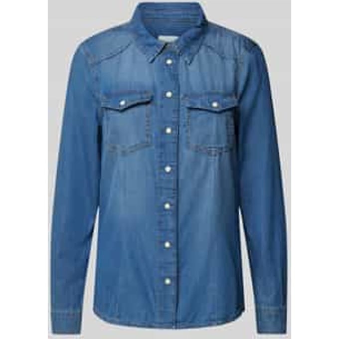 Jeansblouse met borstzakken, model 'ALEXA'
