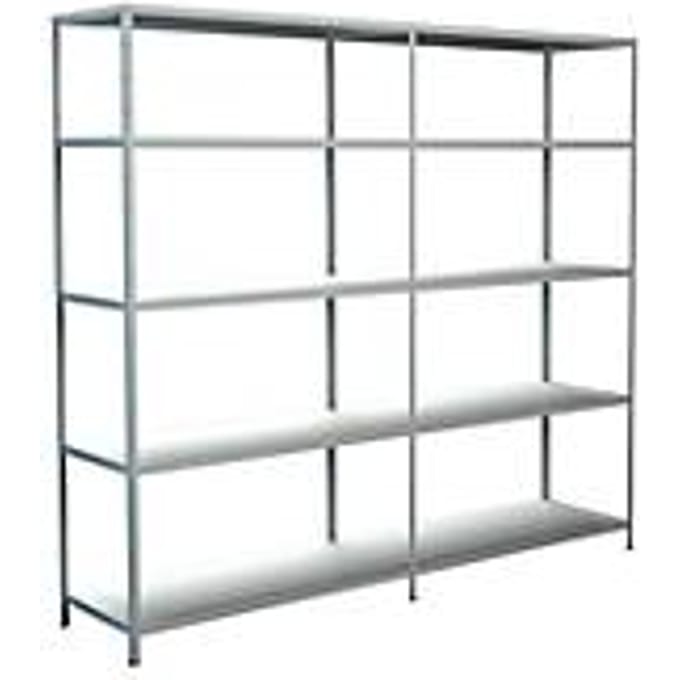 Legborden zonder grendels, H 2000 x B 2200 x D 500 mm, wit