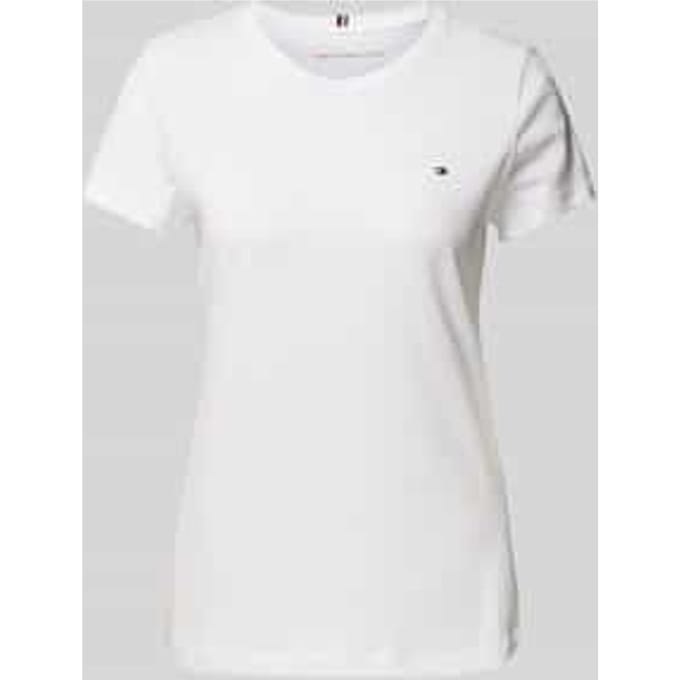 T-shirt van biologisch katoen met logoborduursel