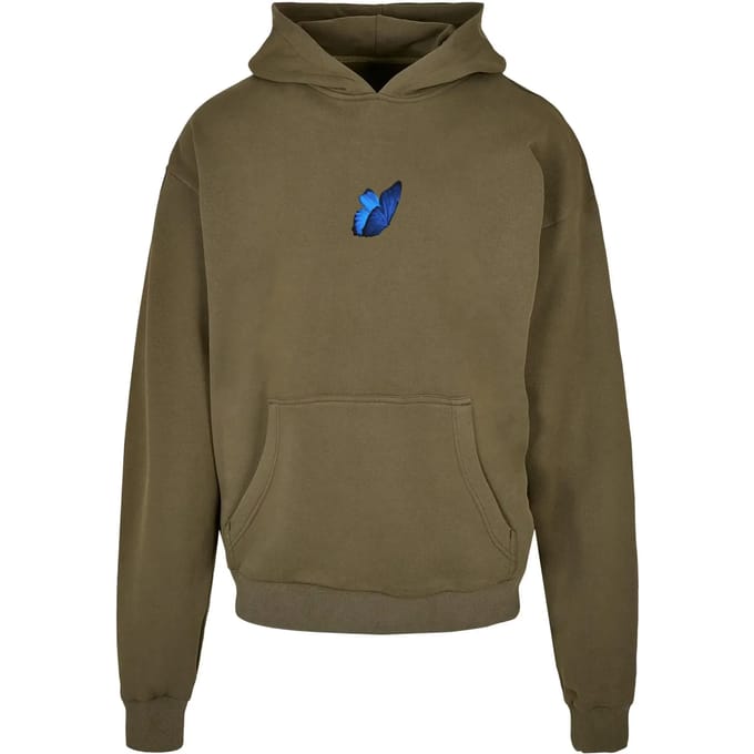 Mister Tee - Le Papillon Heavy Oversize Hoodie/trui - XS - Olijfgroen