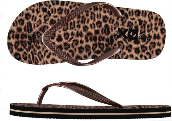 XQ Footwear - Slippers - Panterprint - Multi Color - Maat 29/30