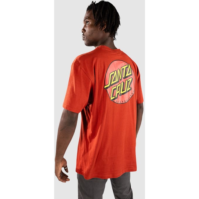 Santa Cruz Classic Dot Chest T-Shirt rood