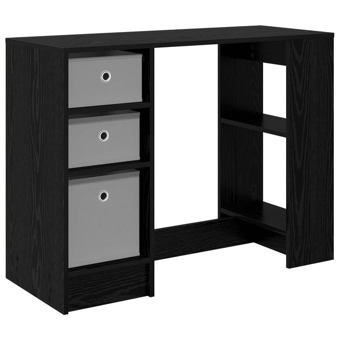 vidaXL - Bureau - Zwart - Eiken - 100 - x - 40 - x - 75 - cm - Bewerkt - hout