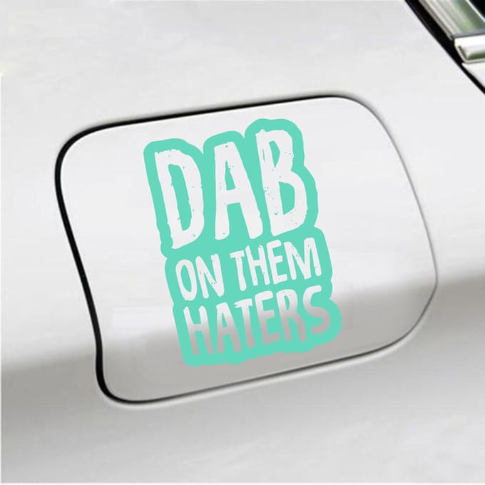 Bumpersticker - Dab On Them Haters - 10 X 14,5 - Mint