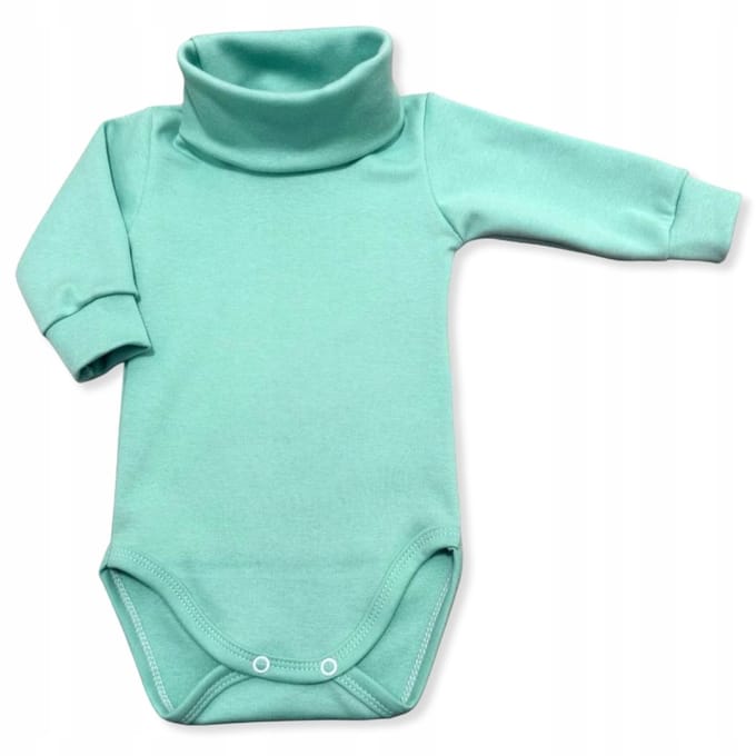 Dartomik - Kinder Body met Coltrui - Lange Mouw - Mintkleur