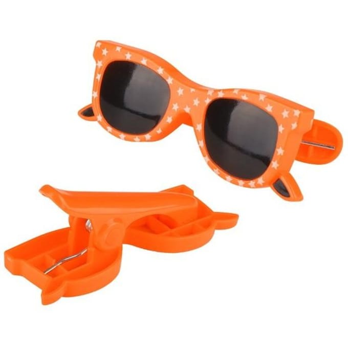 Set van 2 Grote Strandhanddoek Clips - Zonnebril Design