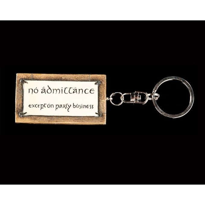 Weta Workshop Lord of the Rings Key Ring No Admittance 6cm