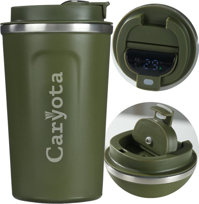 Caryota Thermosbeker - LED Temperatuurweergave - 380ml - RVS - Anti-lek - Groen