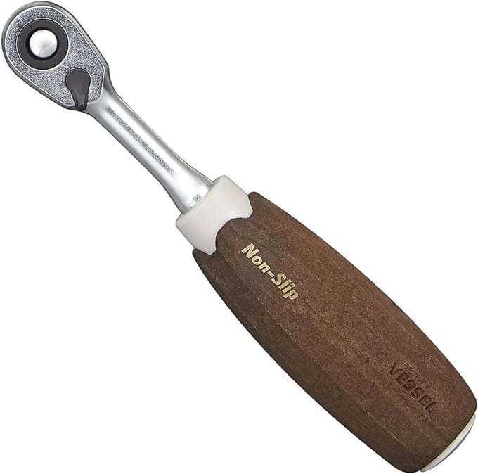 Antislip Ratchet Handvat 1/4" (6,35 mm) - Hout-Compo Handvat