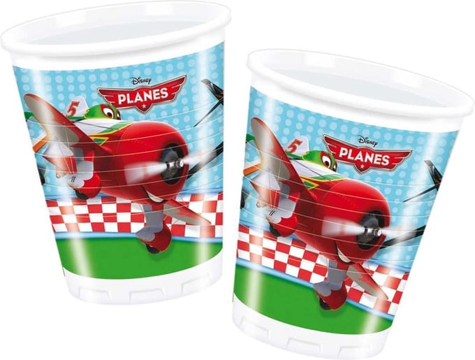 Planes bekers 200ml - 8 stuks