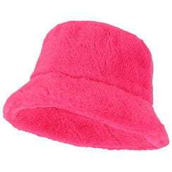 Buckethat - fake fur - neon - Fluor Roze