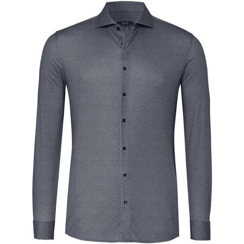 Desoto Luxury Overhemd Luxury Fine Herringbone Donker Grijs / male