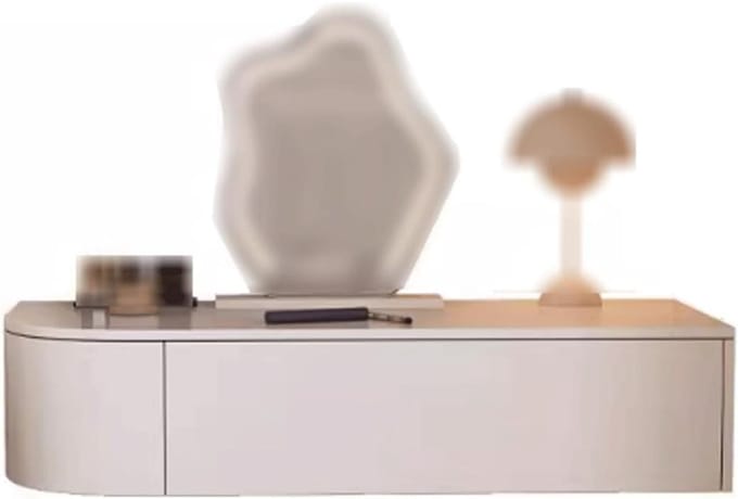 Zwevende Kaptafel - Wandbureau - Make-up Aanbrengen - Ruimtebesparend Design - 80 cm - Wit