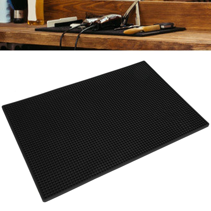 Antislip Siliconen Pad Opbergmat Gereedschapsorganizer voor Kapsalon Benodigdheden black
