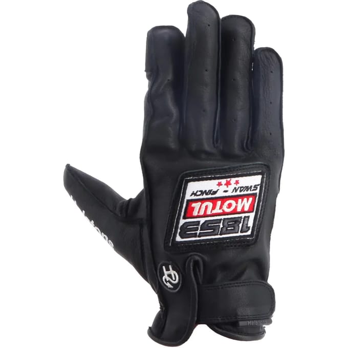 Leren motorhandschoenen voor de zomer Helstons Motul 1853