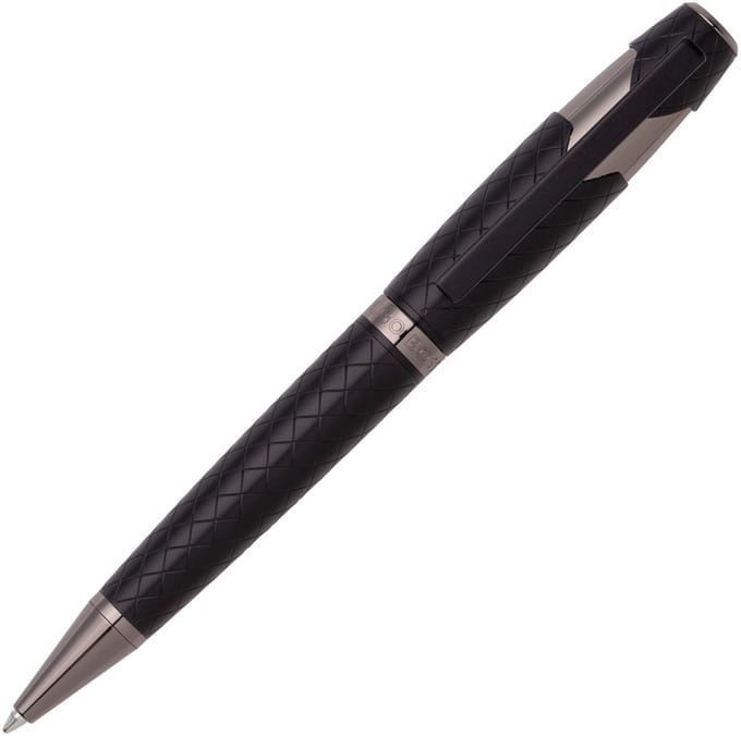 Hugo Boss - HSS2524A - Balpen - zwart/groen - Chevron