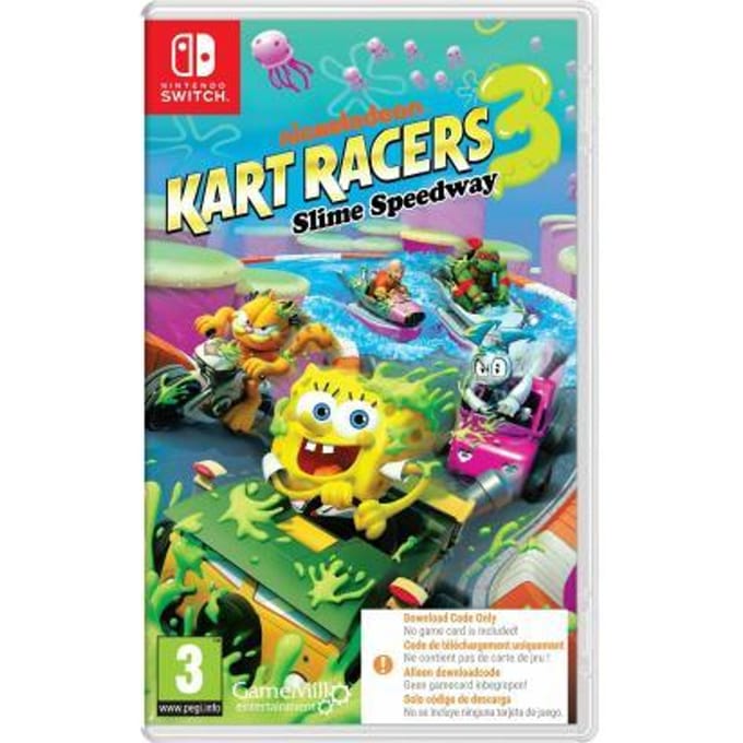 Nintendo Switch Switch Nickelodeon Kart Racers 3: Slime Speedway NL/FR (Code in a Box) Games