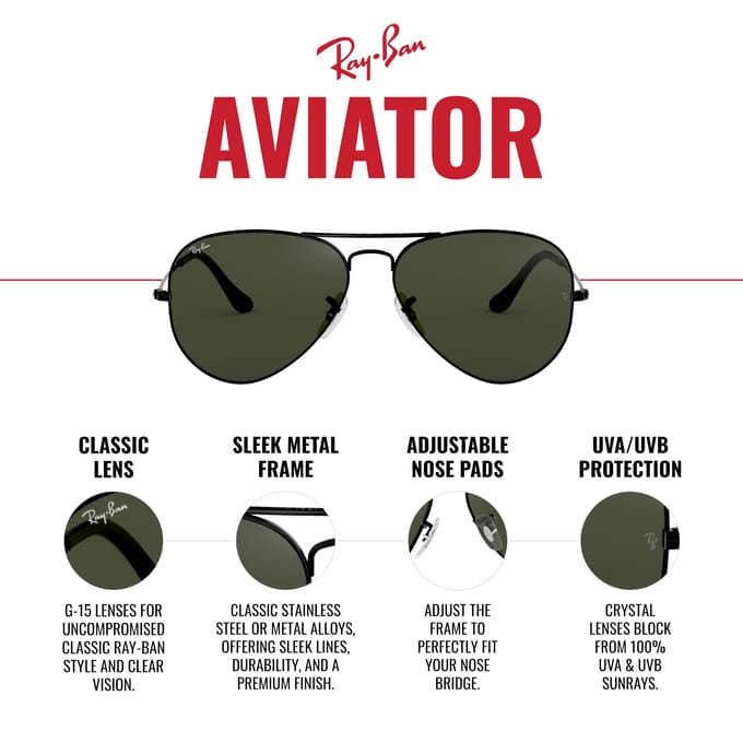 Zonnebril RB3025 AVIATOR LARGE METAL Ray-Ban (Ray-Ban) brown