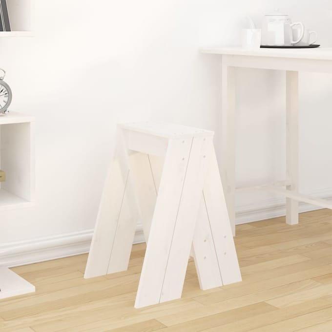 vidaXL - Krukken - 2 - st - 40x40x60 - cm - massief - grenenhout - wit