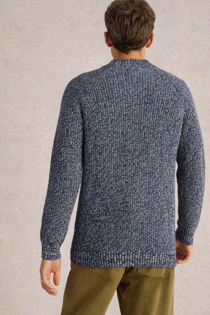 White Stuff Rye Twisted Zip Through Navy Multi Größe: S | Pullover Outlet | Herren | Blau