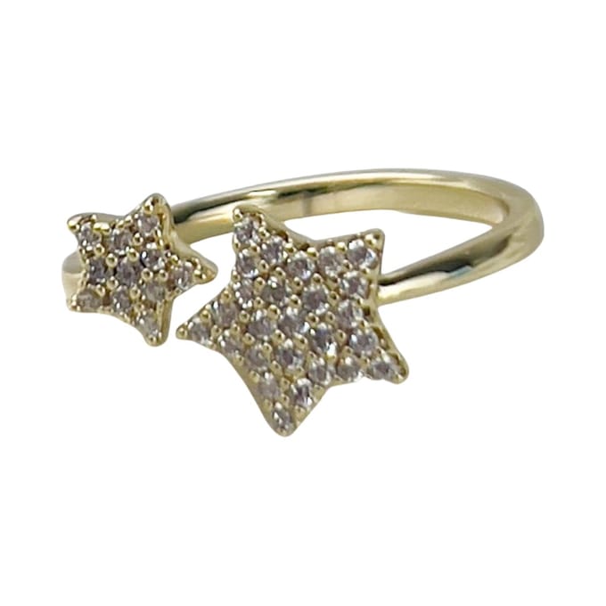 Stars Adjustable Ring Gold 14K