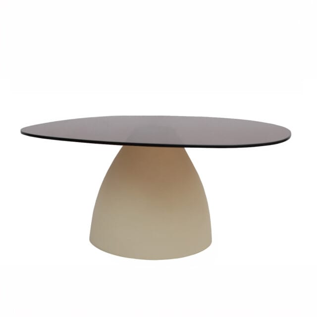 Brix - Salontafel Mylon - Beige - Glas - 86 cm