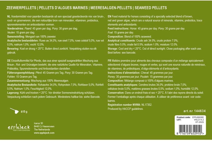 Epplejeck Epplejeck Zeewierpellets