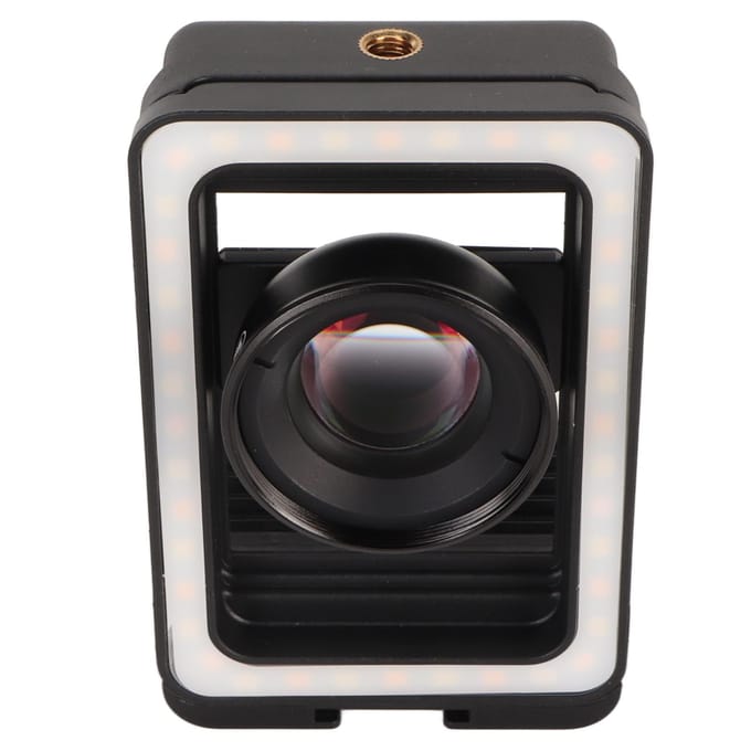 100mm Telefoon Macro Lens Universele Clip 4K HD Draagbare Telefoon Camera Macro Lens met LED Invullicht black