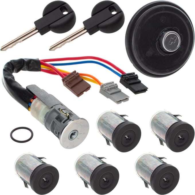 Modecar - Complete Stuurkolom Slot Set - Fiat Scudo - Vervangend Onderdeel