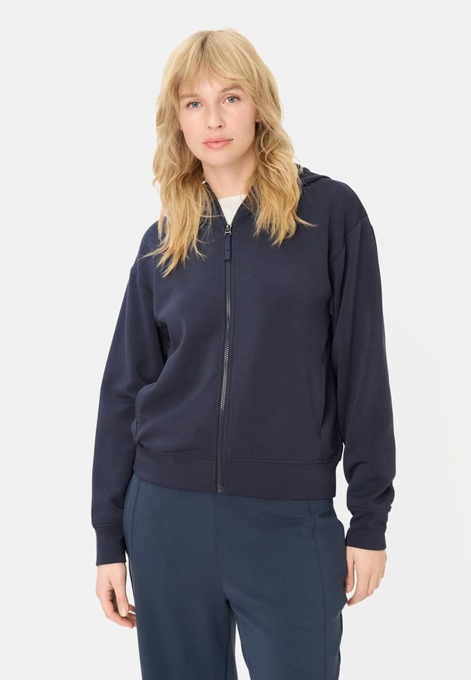 camel active Sweatvest met capuchon - Maat womenswear-M - Donkerblauw