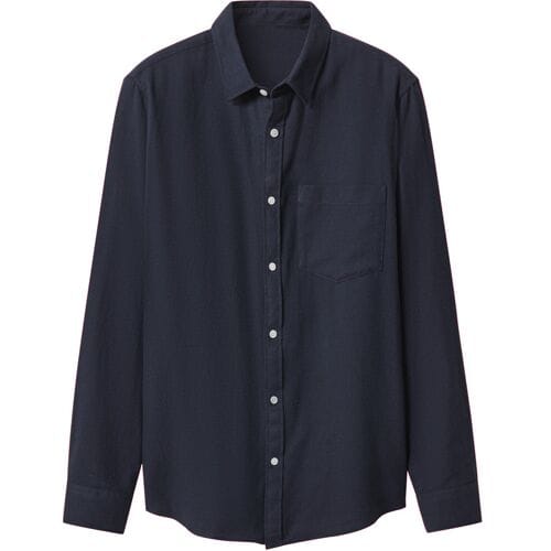 ESMARA MEN Flanellen heren overhemd (Marineblauw, M)