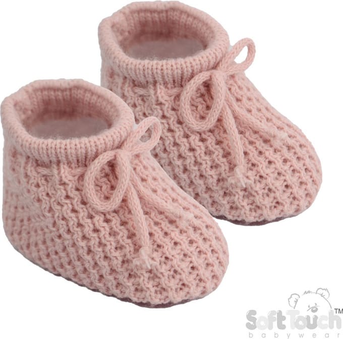 Soft Touch Babyslofjes New Born 0-3 Maanden Meisjes Dusty Pink S401-DP