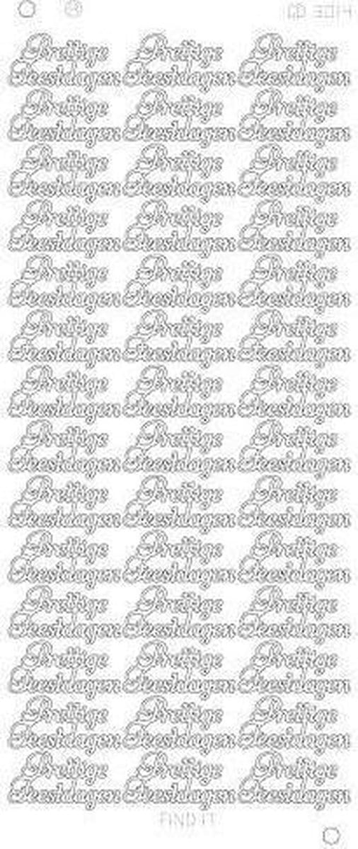 Card Deco Prettige feestdagen stickers - Klein Goud Platinum - 1 stuks