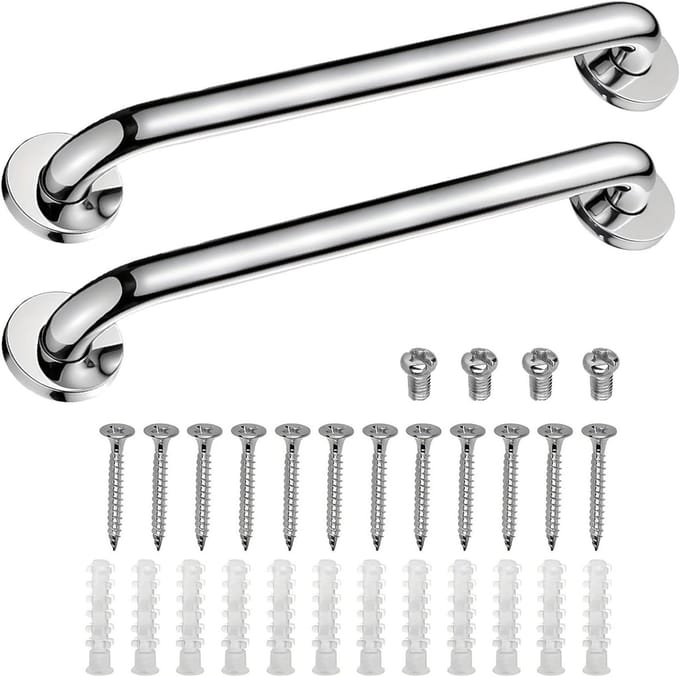 Douchehandgreep - Veiligheidshandgreep - Veilig douchen - Roestvrij staal - 30 cm - Zilver