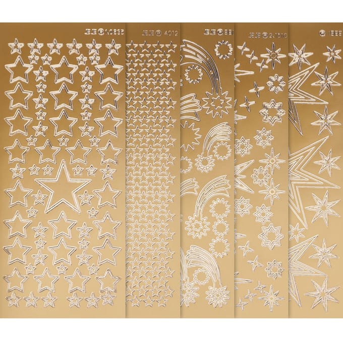 VBS Reliëfstickerset "Sterrenmagie" - Goud