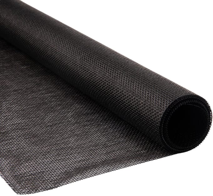 Pvc gaasdoek / meshdoek / gaasnet - 250gr Zwart - 75% windreductie - per meter