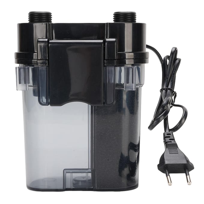 Aquariumfilter Ontwerp voor Lage Waterstand Compact Extern Wandgemonteerd Vistankfilter voor Buitenvijver EU Stekker 220V gray